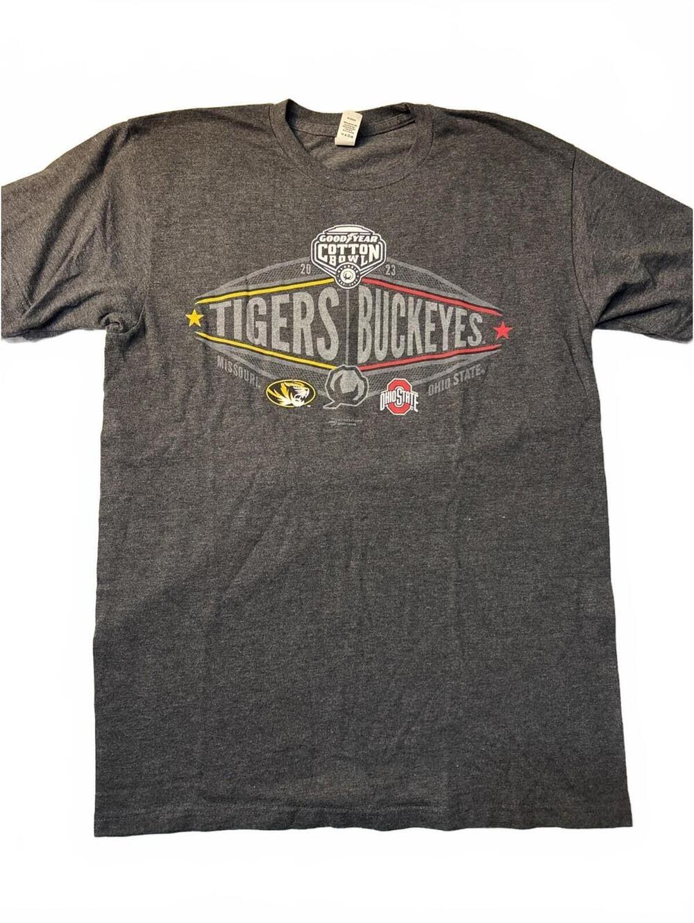 2023 Cotton Bowl Tigers Versus Bucky’s Medium T-Shirt Gray